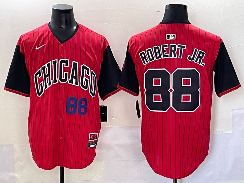 Men 2025 Chicago White Sox #88 Robert jr Red Joint Name Nike MLB Jersey style 102->chicago white sox->MLB Jersey